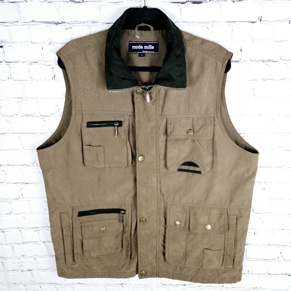 MODE MILLE | cargo fishing safari hiking waistcoat gilet vest